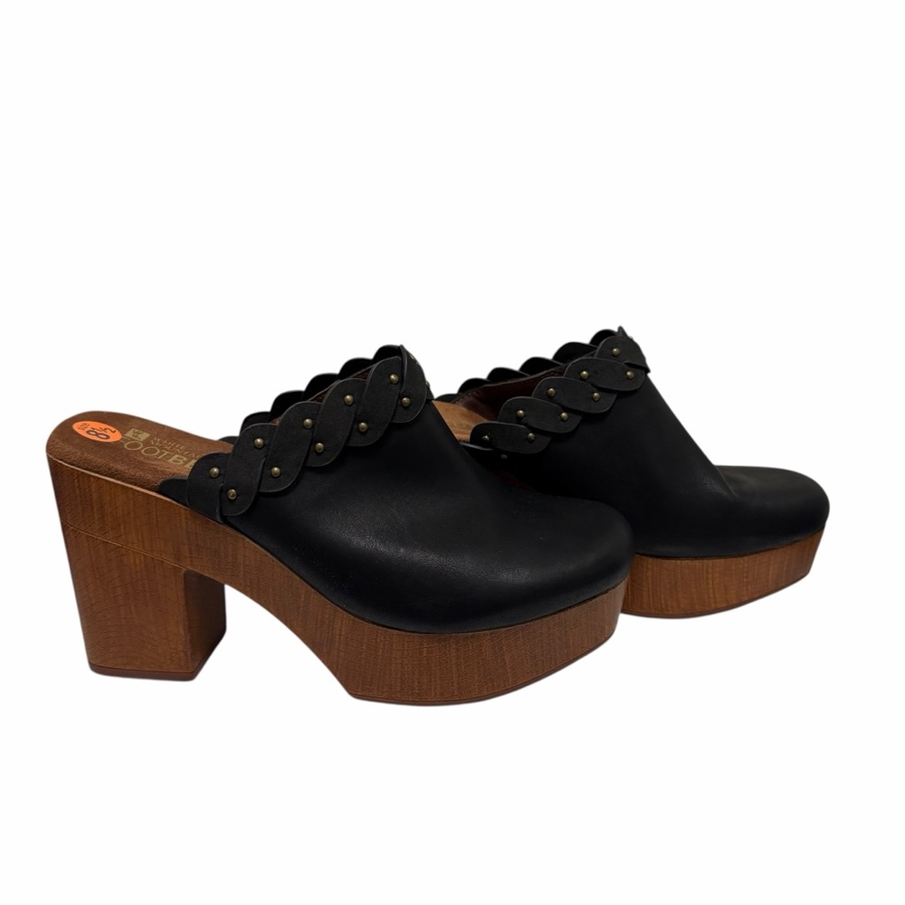 White Mountain Solid Black/Brown Clogs - image 3